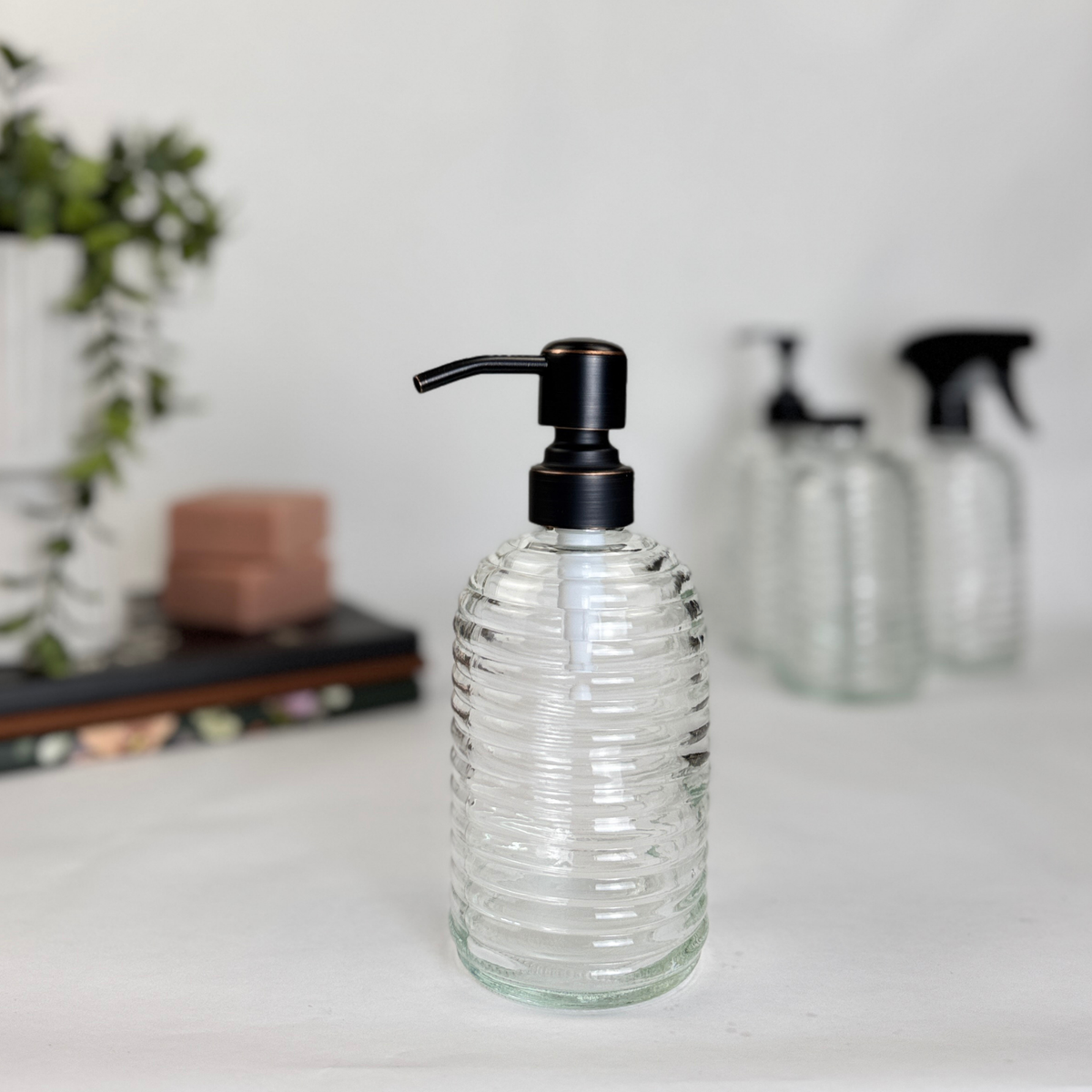 Beehive Glass Bottle Dispenser product detail