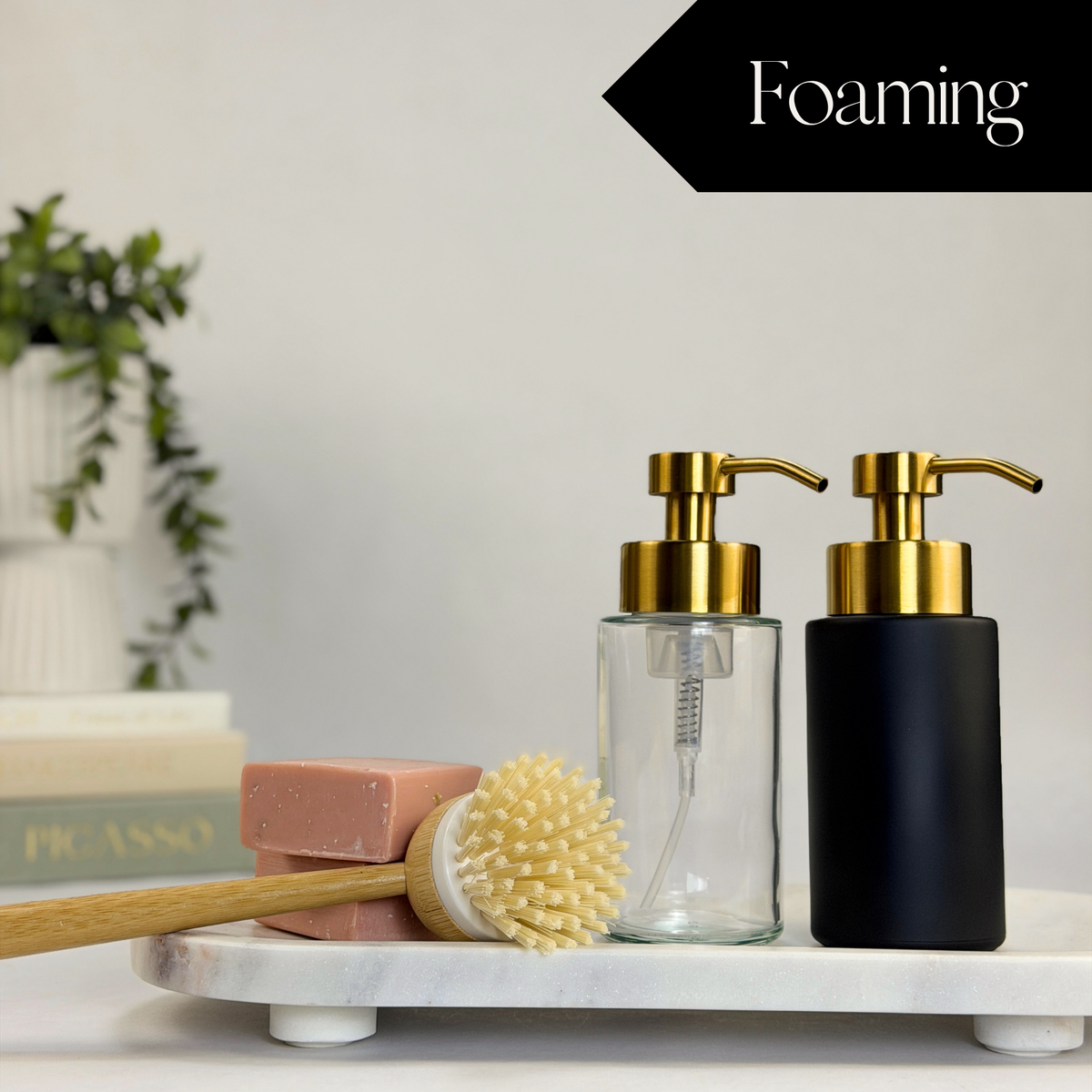 Farmhouse Foaming Soap Glass Dispenser product detail
