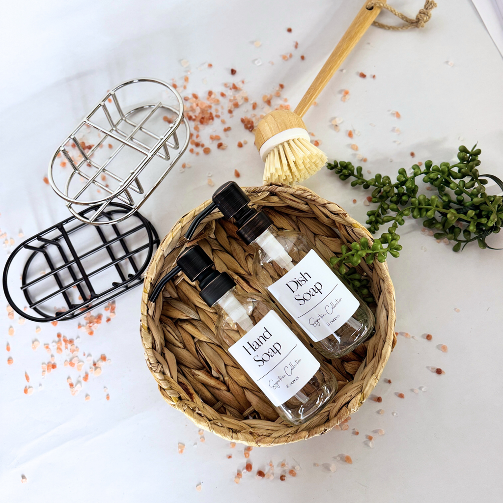Clear Glass Hand Soap and Dish Soap Set - Signature Collection product detail