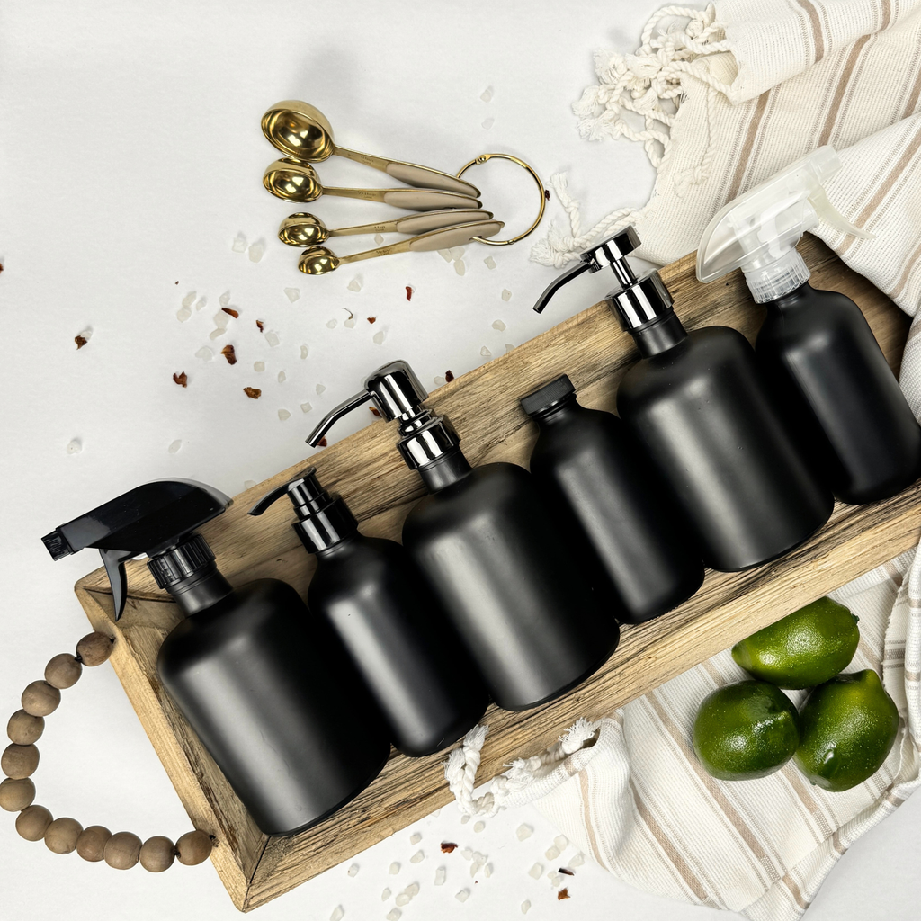 Black Matte Glass Dispenser product detail