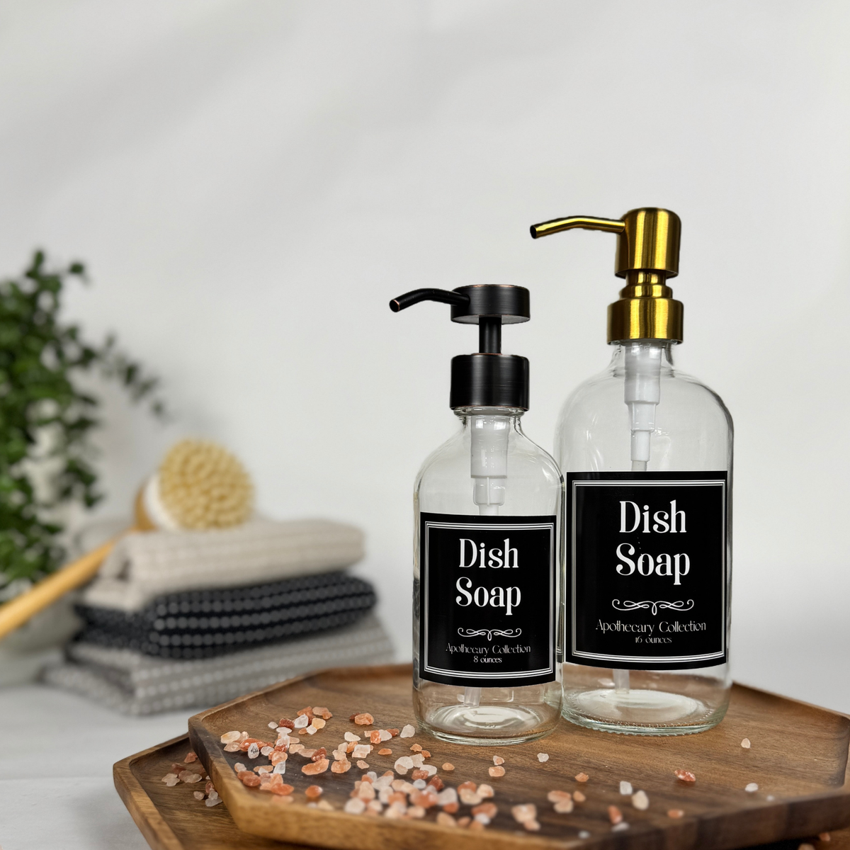 Clear Glass Hand Soap and Dish Soap Dispenser - Apothecary Collection product detail