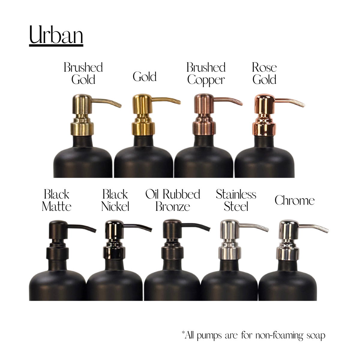 Black Matte Glass Dispenser product detail