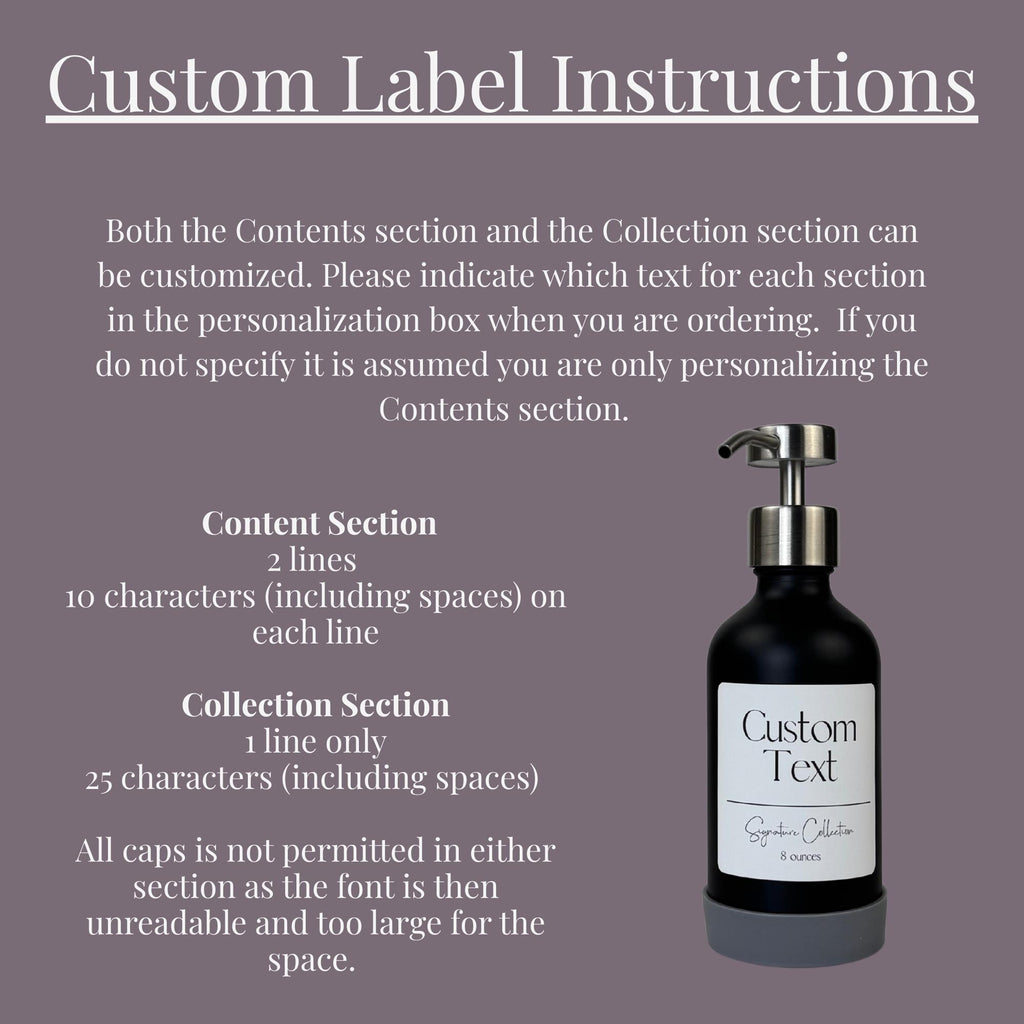 Black Matte Glass Dispenser with Silicone Sleeve - Signature Collection Custom Label product detail