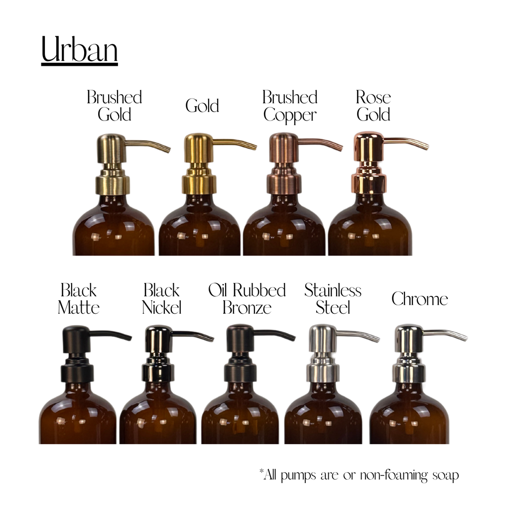 Amber Glass Hand Soap and Dish Soap Set - Apothecary Collection product detail