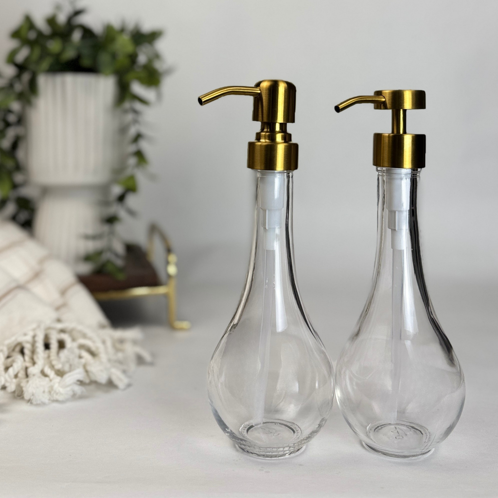 Raindrop Recycled Glass Bottle Dispenser product detail