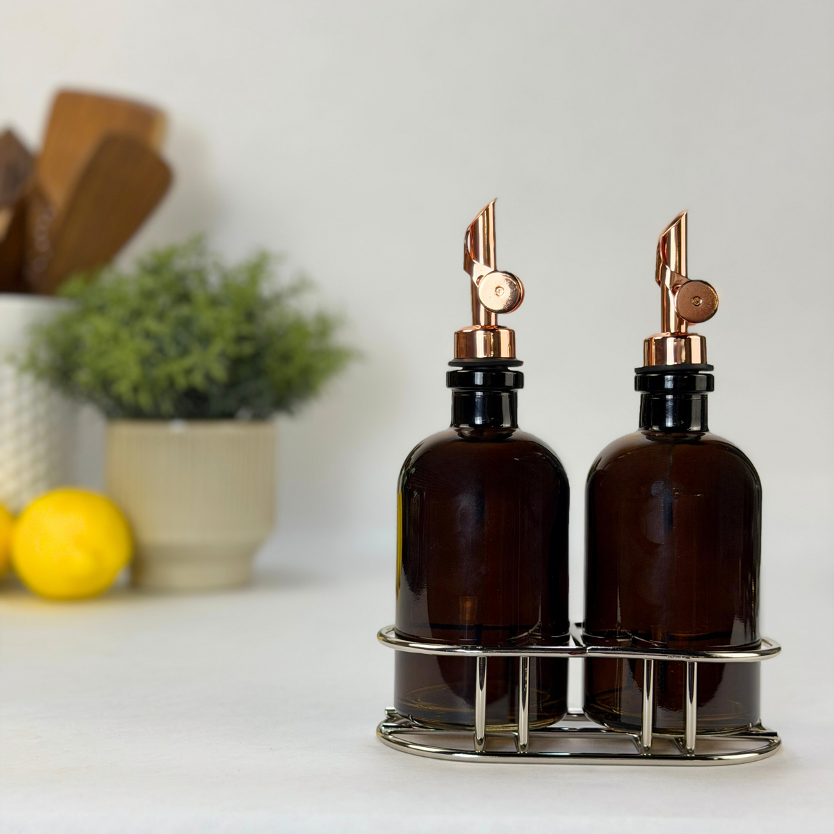 Amber Apothecary Glass Bottle Set - Apothecary Collection Custom Label product detail