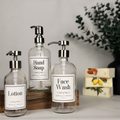 Clear Glass Dispenser - Apothecary Collection Custom Label product detail