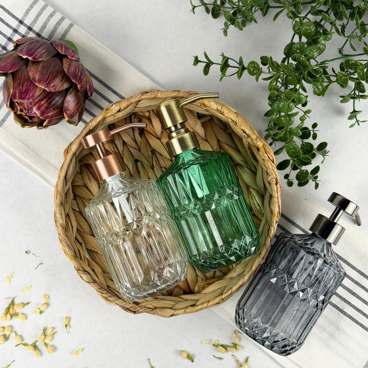 Savannah Glass Bottle Dispenser product detail