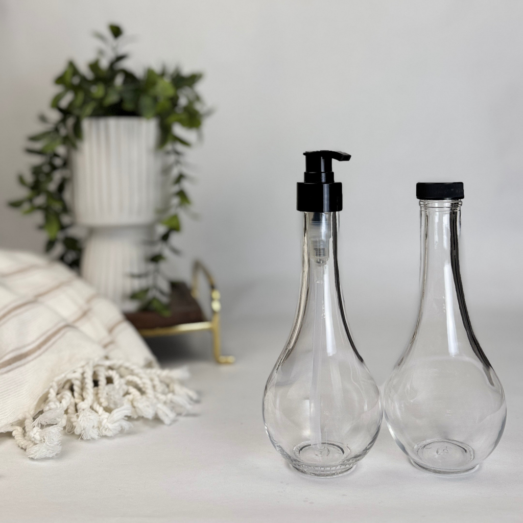 Raindrop Recycled Glass Bottle Dispenser product detail