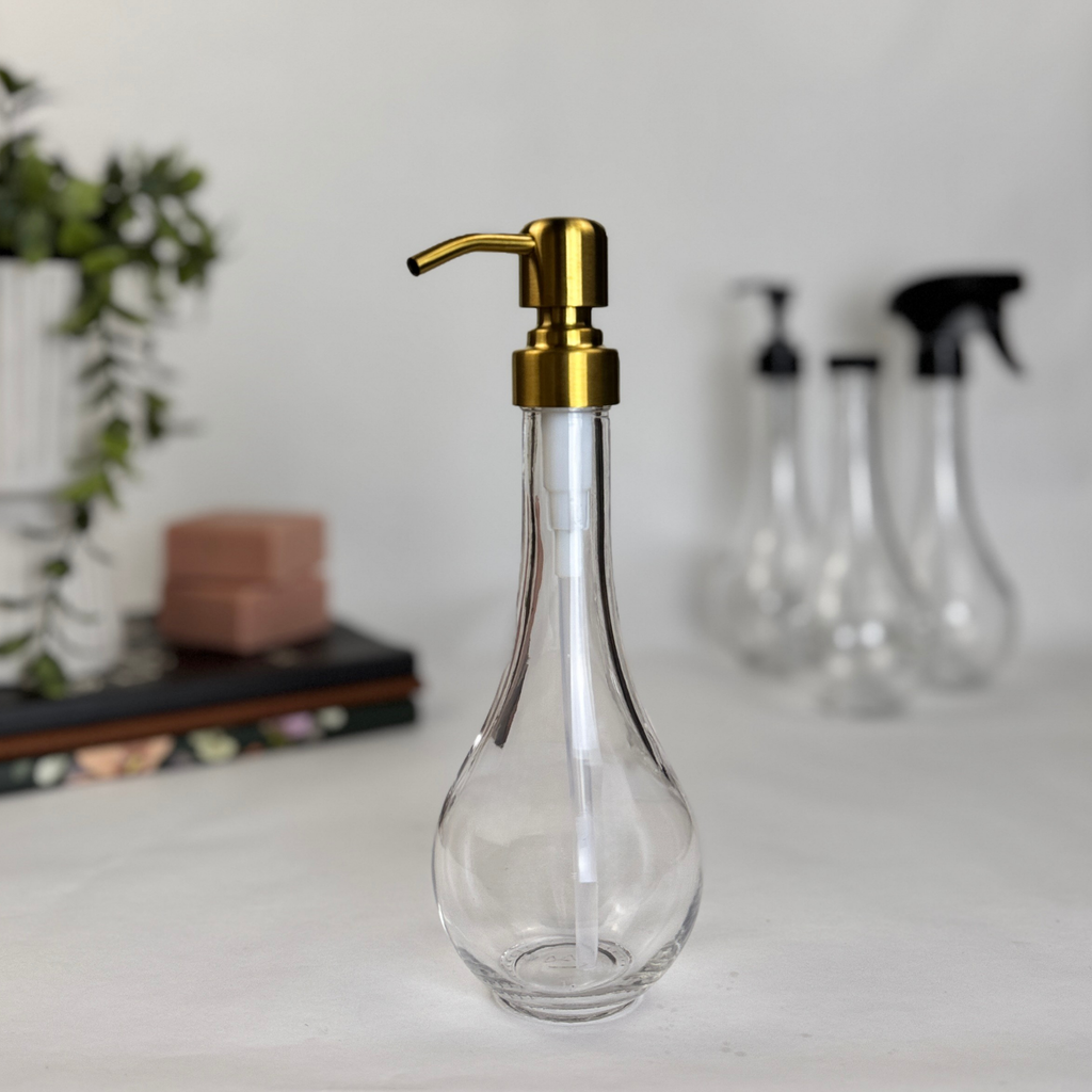 Raindrop Recycled Glass Bottle Dispenser product detail