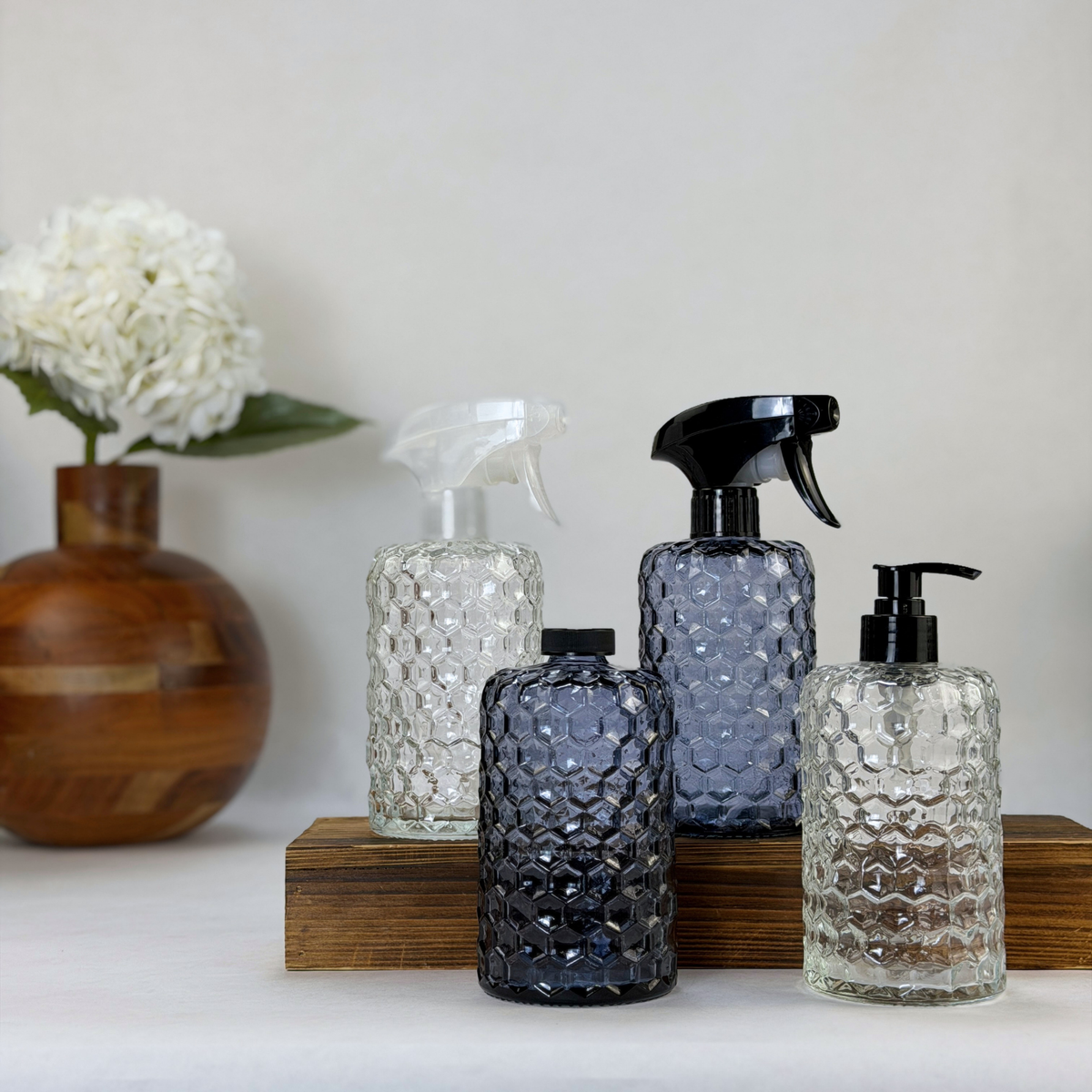 Honeycomb Glass Bottle Dispenser product detail