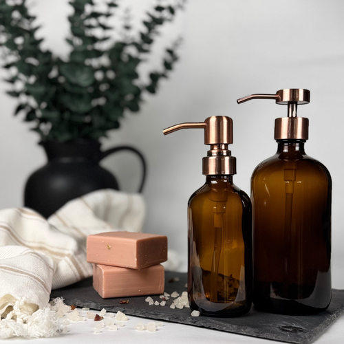 Amber Glass Dispenser product detail