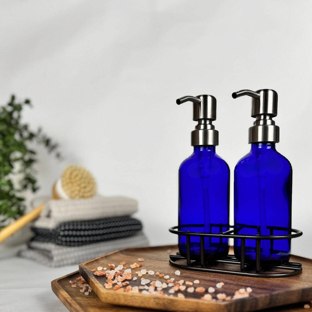 Cobalt Blue Glass Hand Soap and Dish Soap Set - Signature Collection product detail