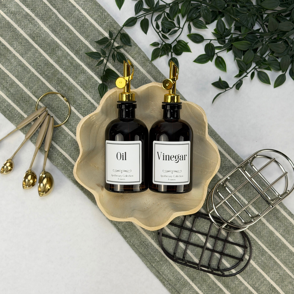 Amber Apothecary Glass Bottle Set - Apothecary Collection Custom Label product detail