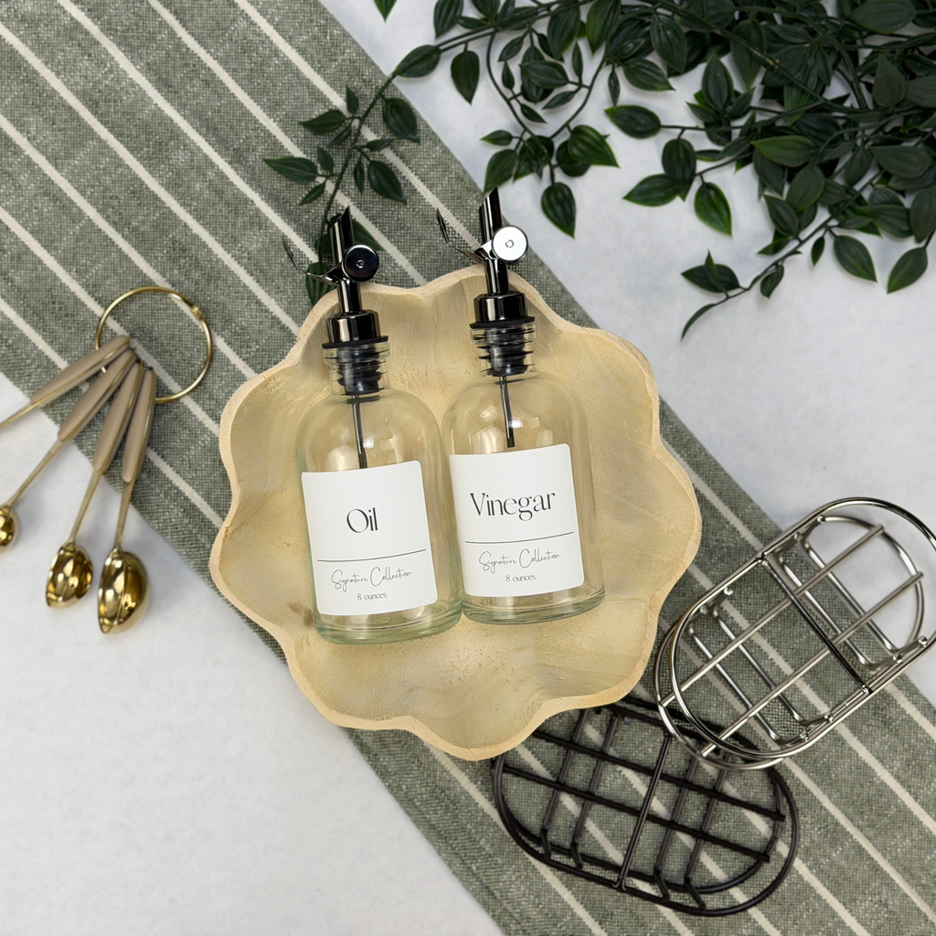 Clear Apothecary Glass Bottle Set - Signature Collection Custom Label product detail