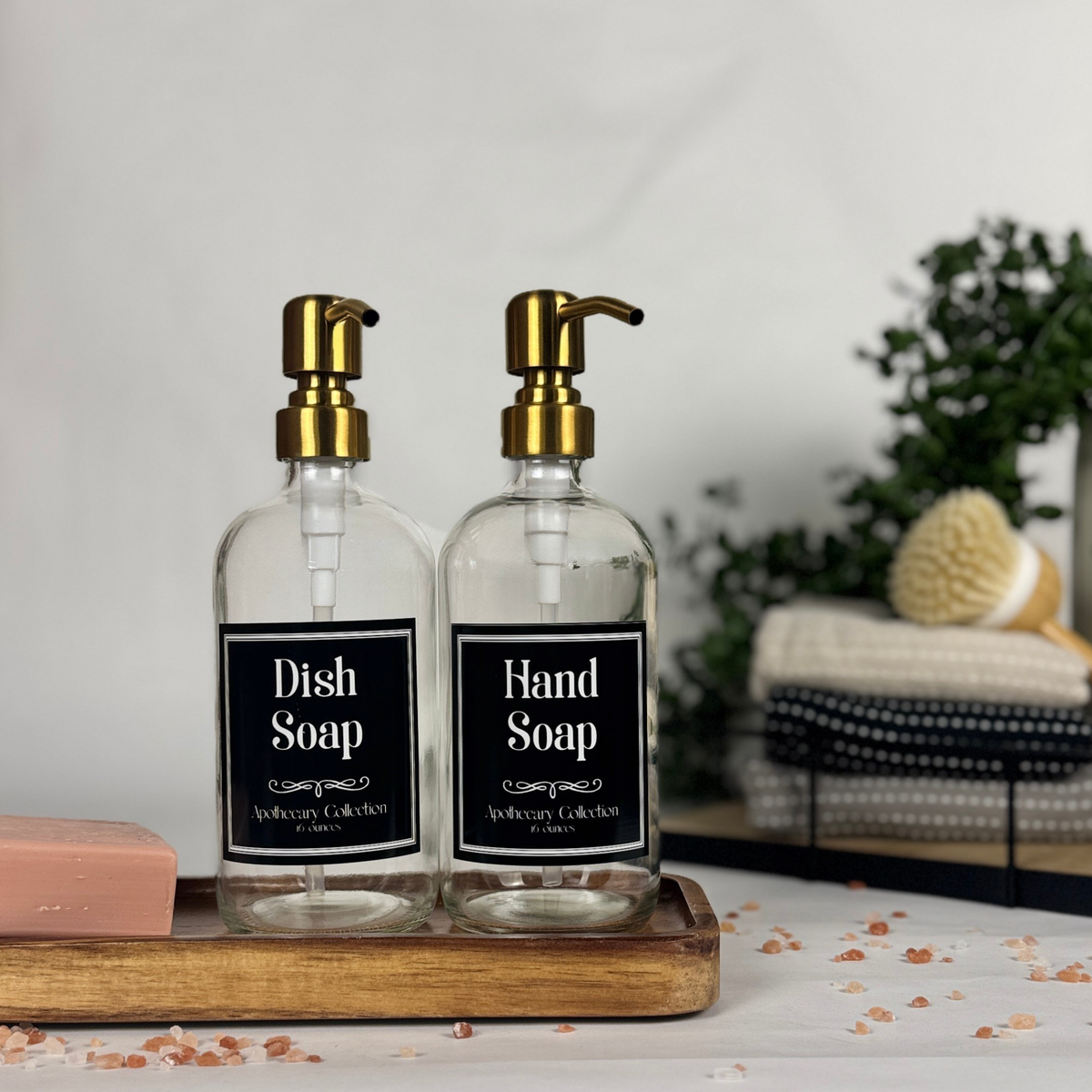 Clear Glass Hand Soap and Dish Soap Dispenser - Apothecary Collection product detail