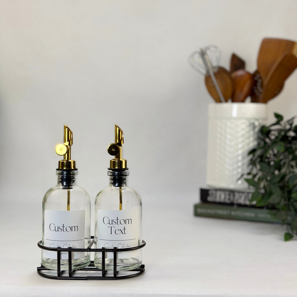 Clear Apothecary Glass Bottle Set - Signature Collection Custom Label product detail