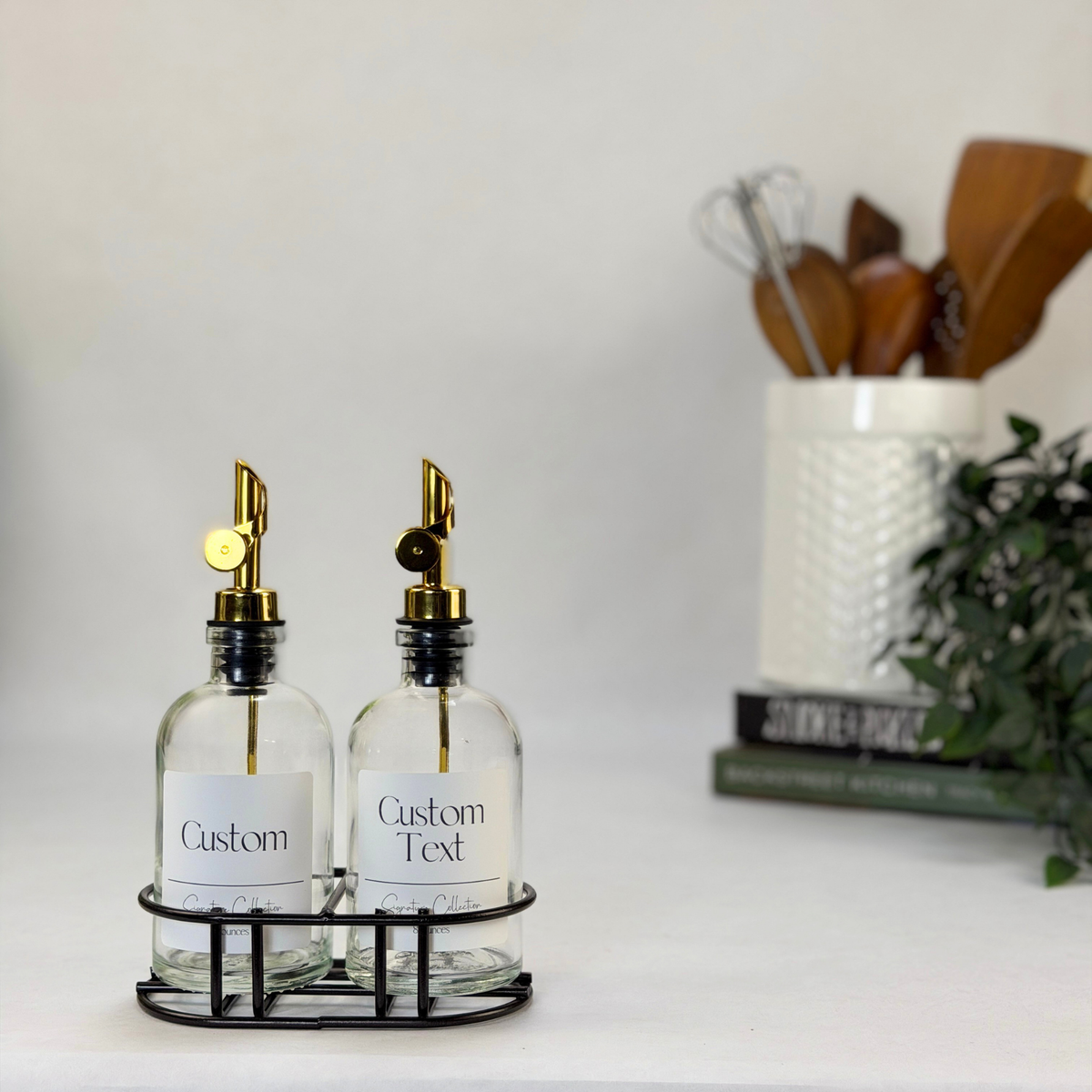 Clear Apothecary Glass Bottle Set - Signature Collection Custom Label product detail