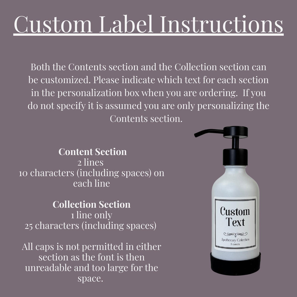 White Matte Glass Dispenser with Silicone Sleeve - Apothecary Collection Custom Label product detail