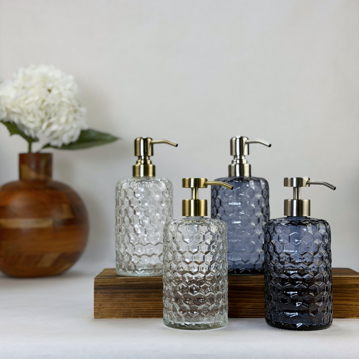 Honeycomb Glass Bottle Dispenser product detail