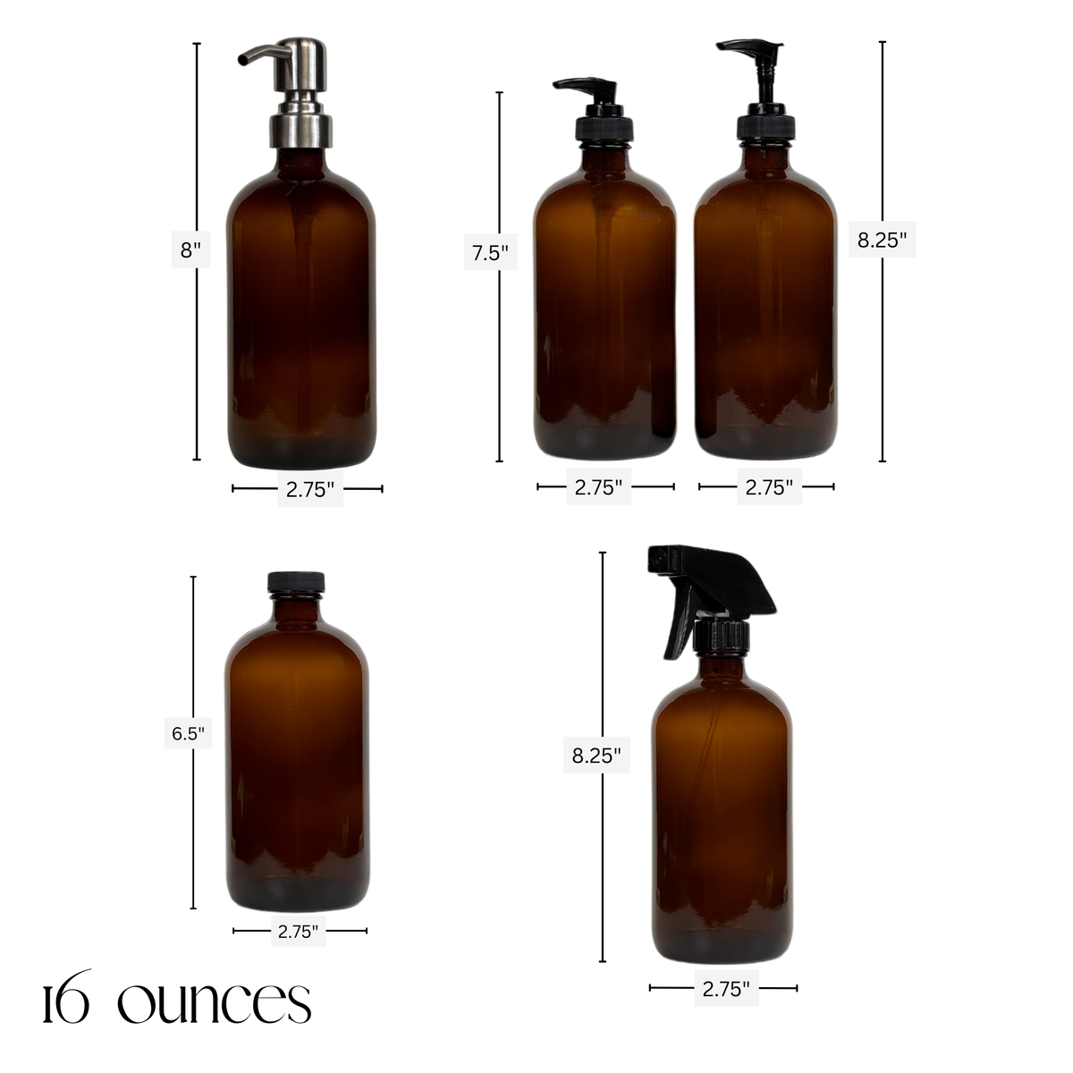 Amber Glass Dispenser product detail