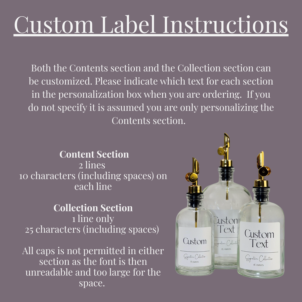 Clear Apothecary Glass Bottle Set - Signature Collection Custom Label product detail