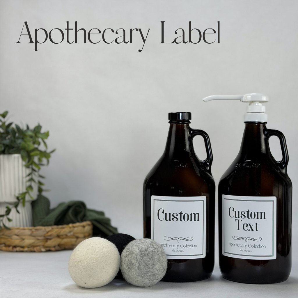 64-ounce Amber Glass Bottle - Custom Label product detail