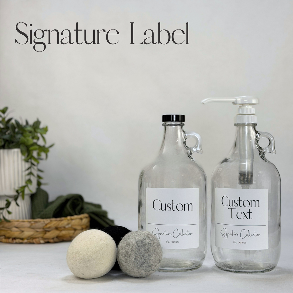 64-ounce Clear Glass Bottle - Custom Label product detail