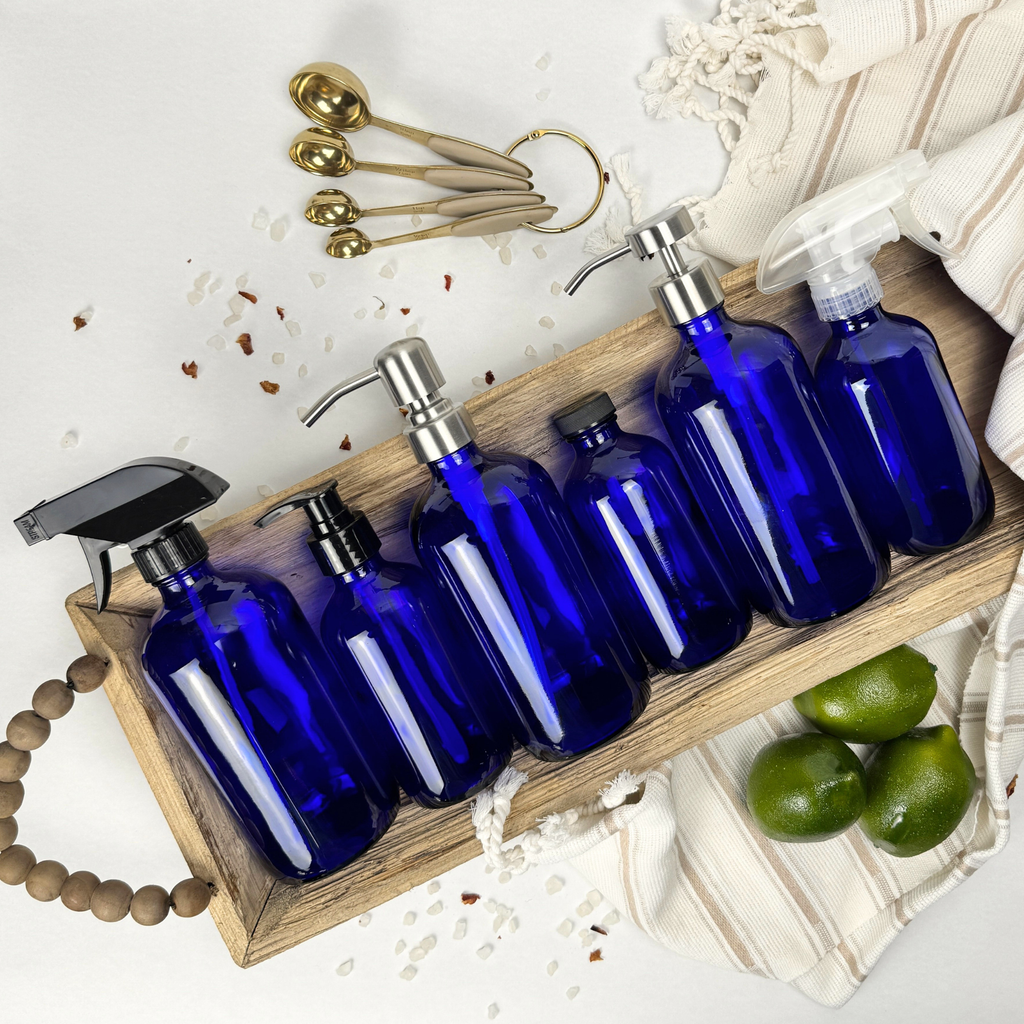 Cobalt Blue Glass Dispenser product detail
