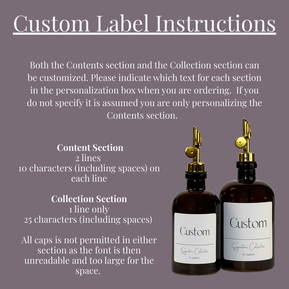 Amber Apothecary Glass Bottle - Signature Collection Custom Label product detail