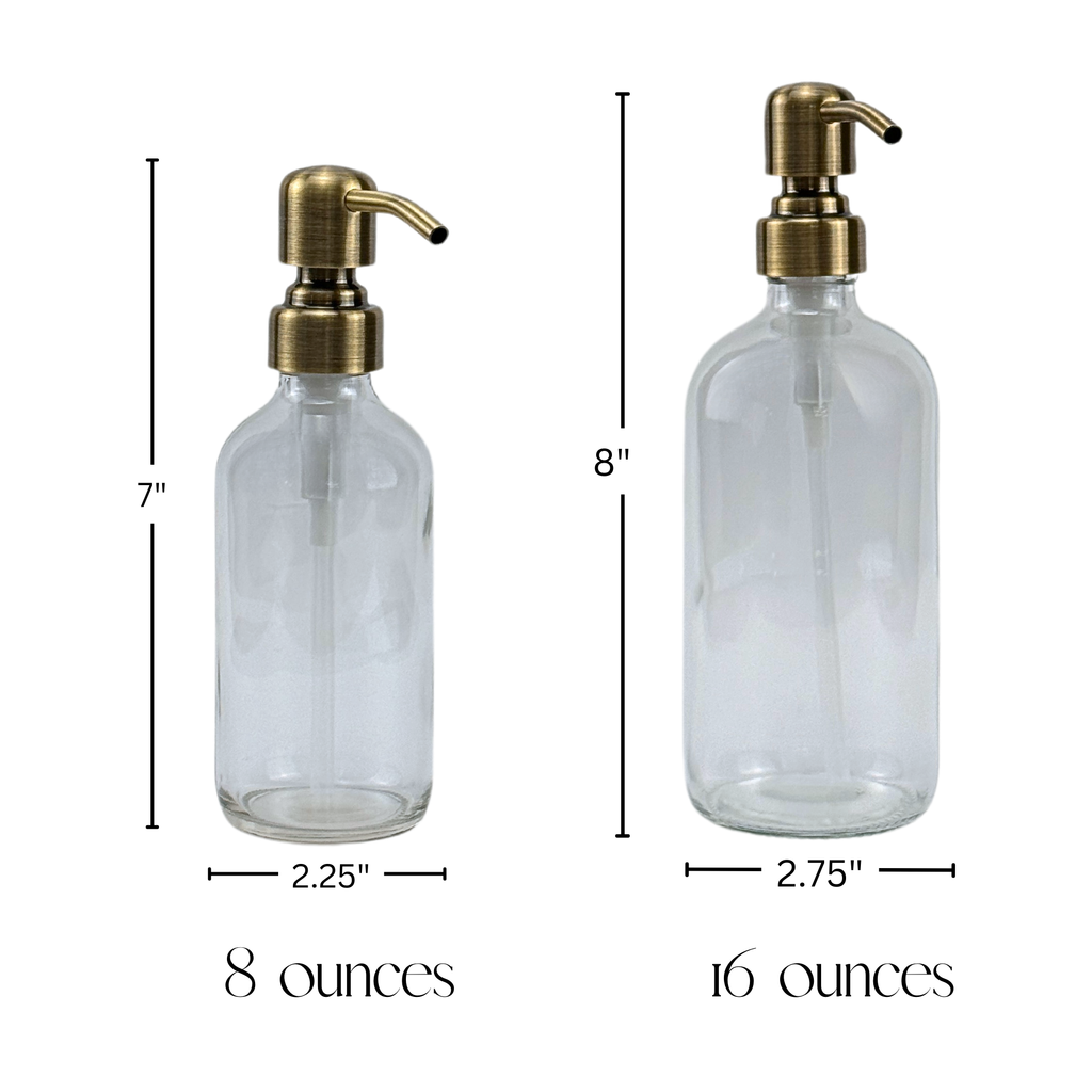 Clear Glass Hand Soap and Dish Soap Dispenser - Apothecary Collection product detail