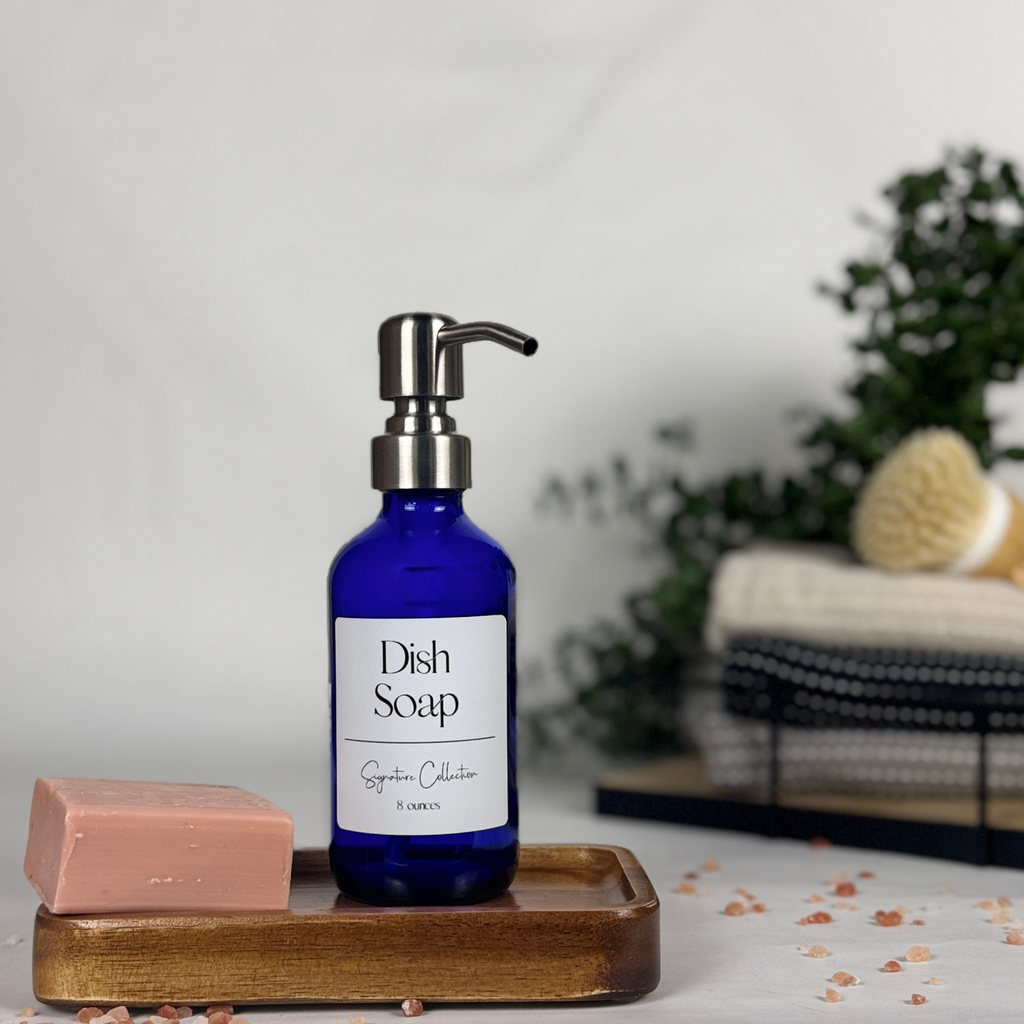 Cobalt Blue Glass Hand Soap and Dish Soap Set - Signature Collection product detail