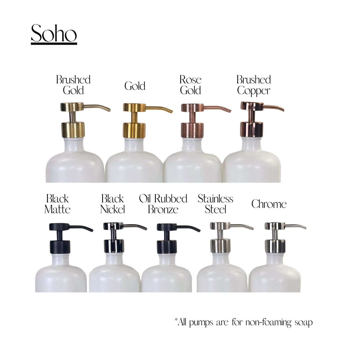 White Matte Glass Hand Soap and Dish Soap Set - Apothecary Collection product detail