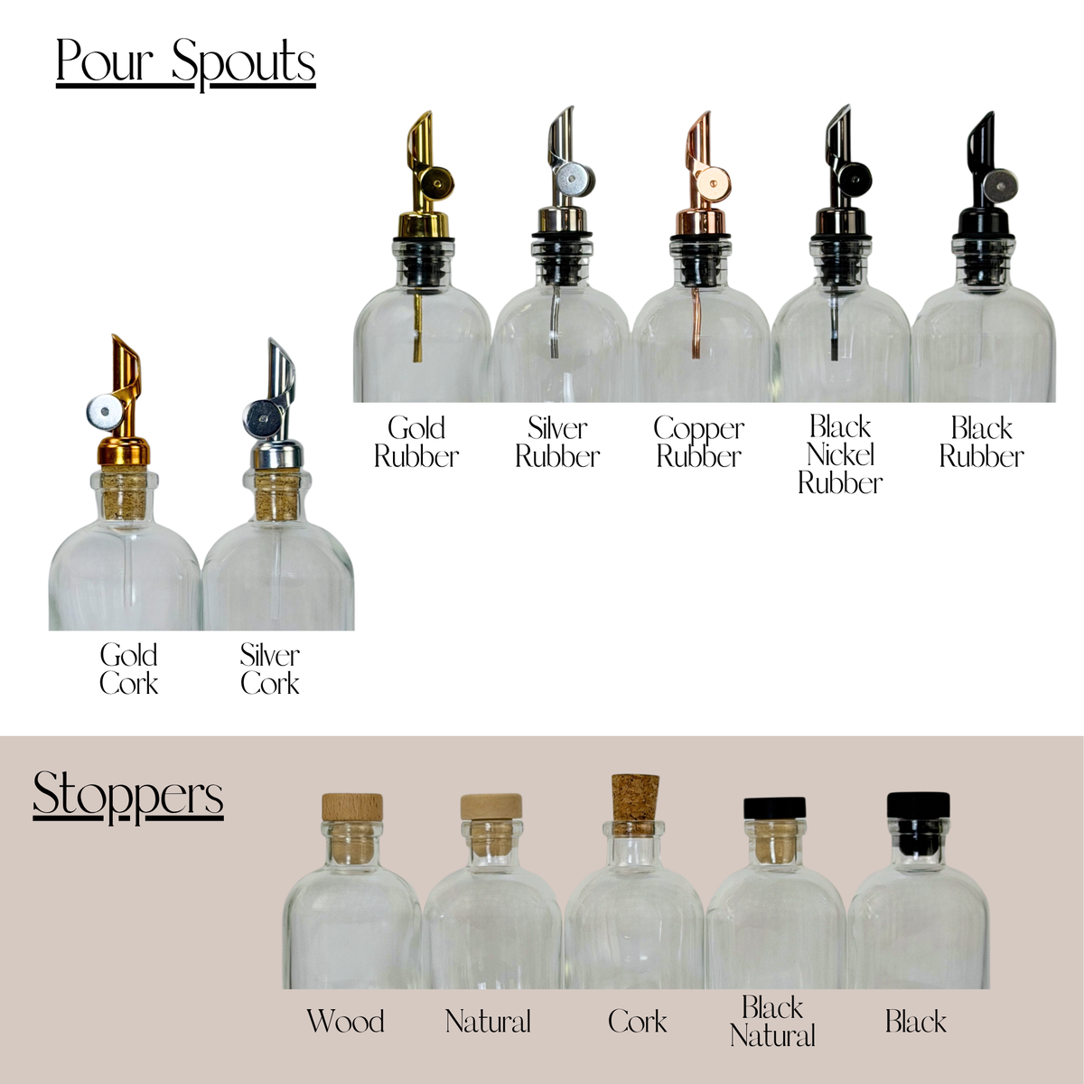 Clear Apothecary Glass Bottle Set - Apothecary Collection Custom Label product detail