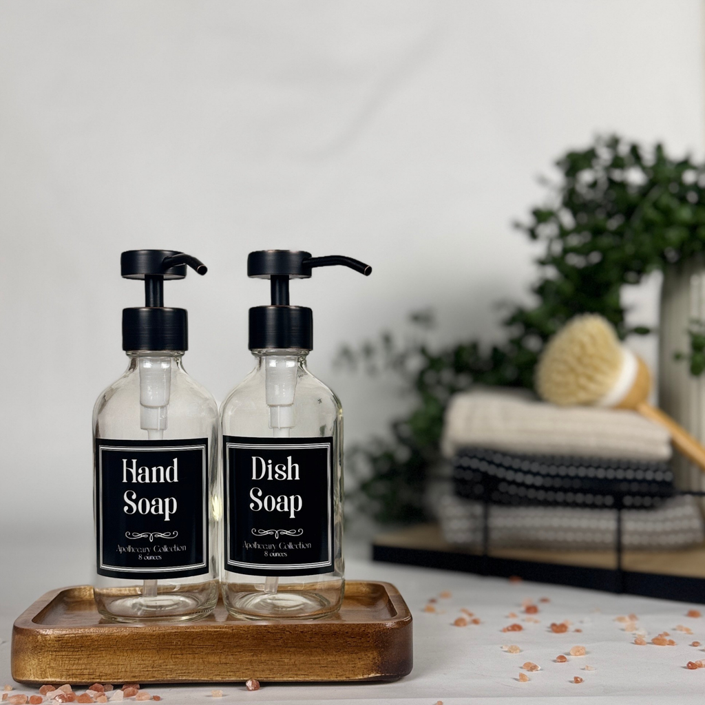 Clear Glass Hand Soap and Dish Soap Dispenser - Apothecary Collection product detail