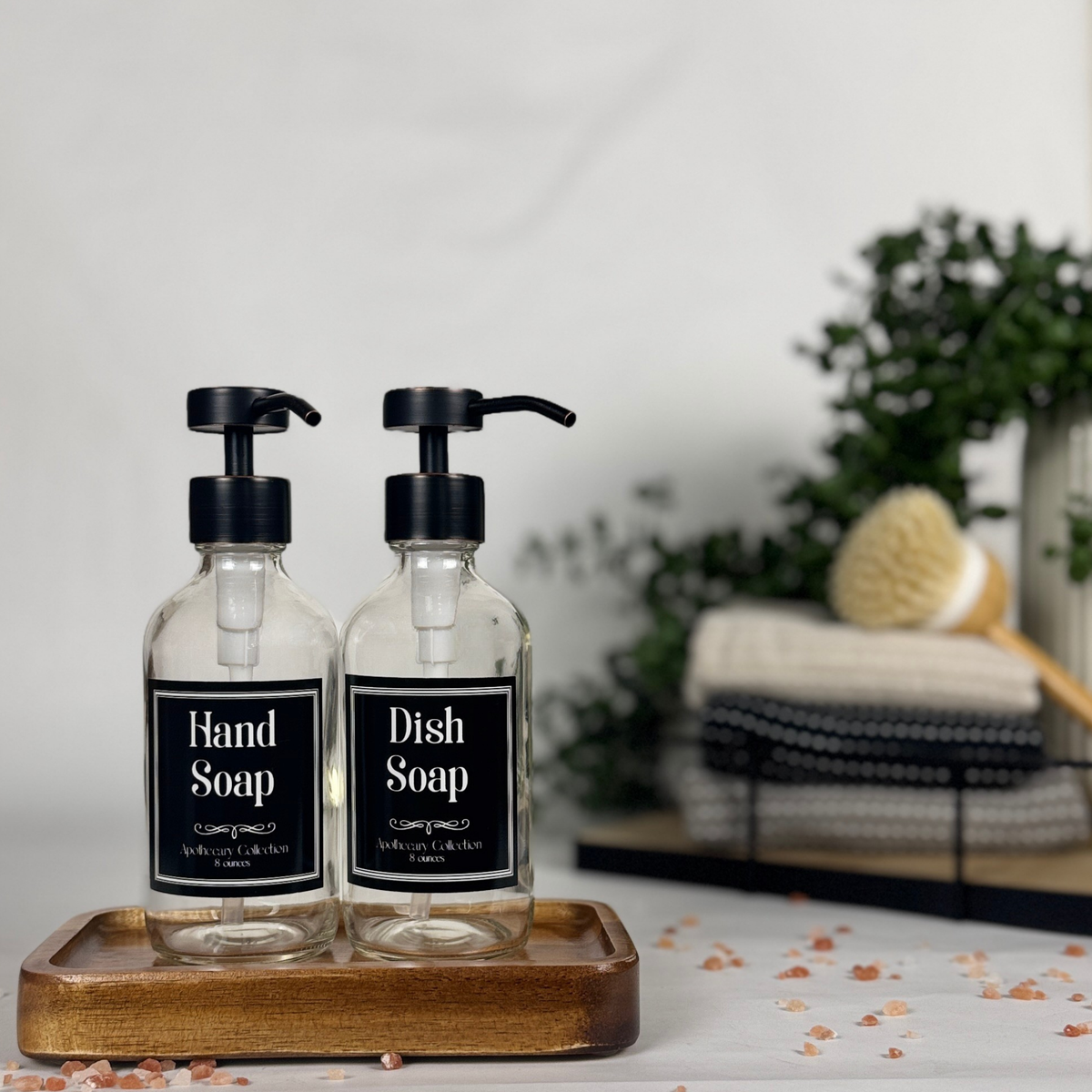 Clear Glass Hand Soap and Dish Soap Dispenser - Apothecary Collection product detail