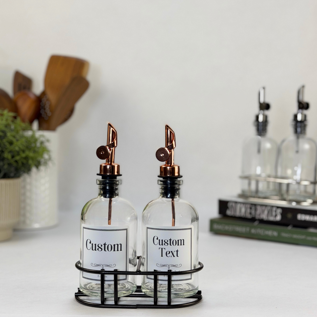 Clear Apothecary Glass Bottle Set - Apothecary Collection Custom Label product detail