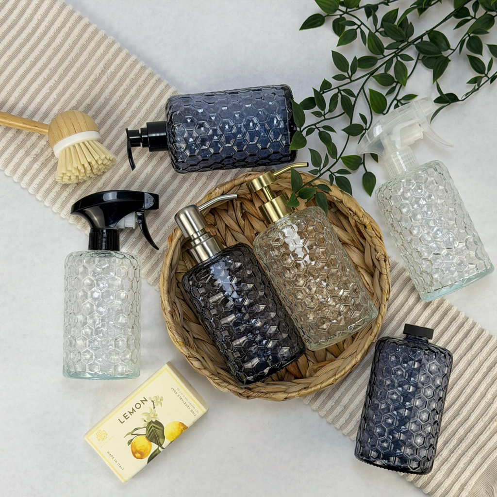 Honeycomb Glass Bottle Dispenser product detail