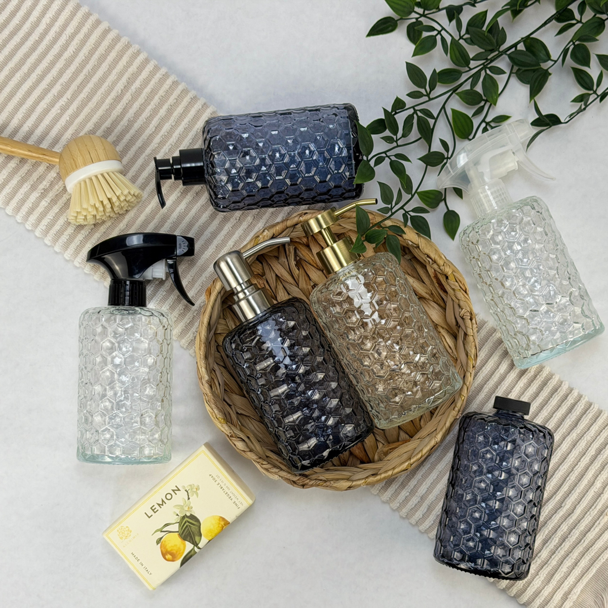 Honeycomb Glass Bottle Dispenser product detail