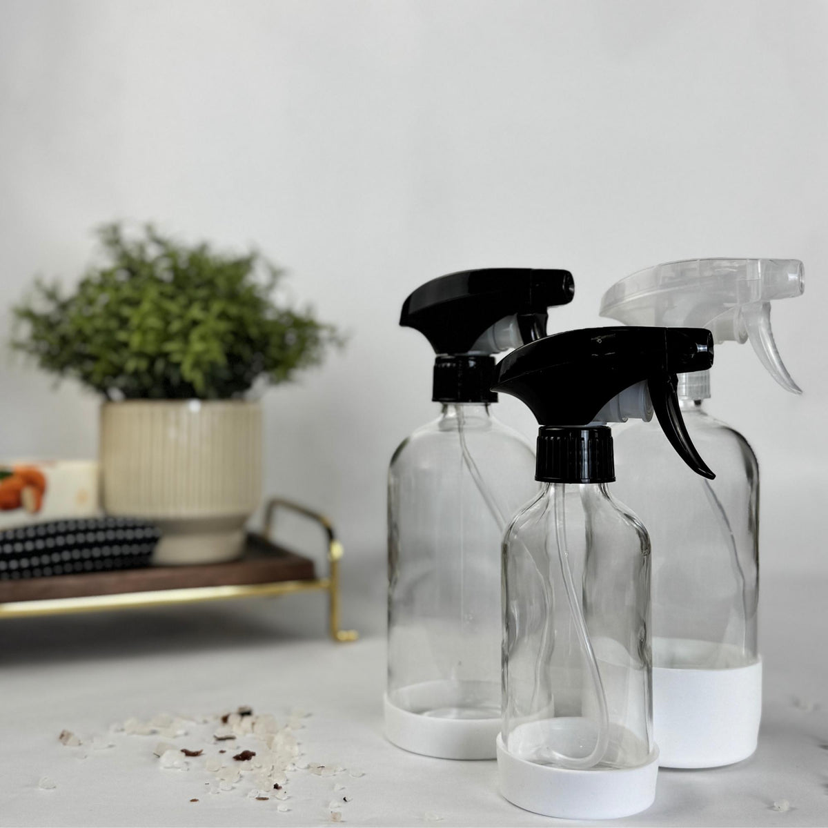 Clear Glass Dispenser with Silicone Sleeve product detail