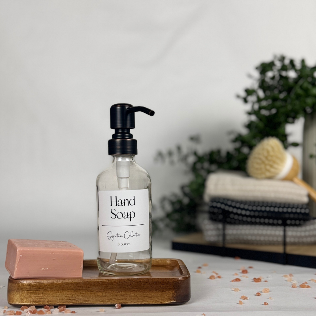 Clear Glass Hand Soap and Dish Soap Set - Signature Collection product detail