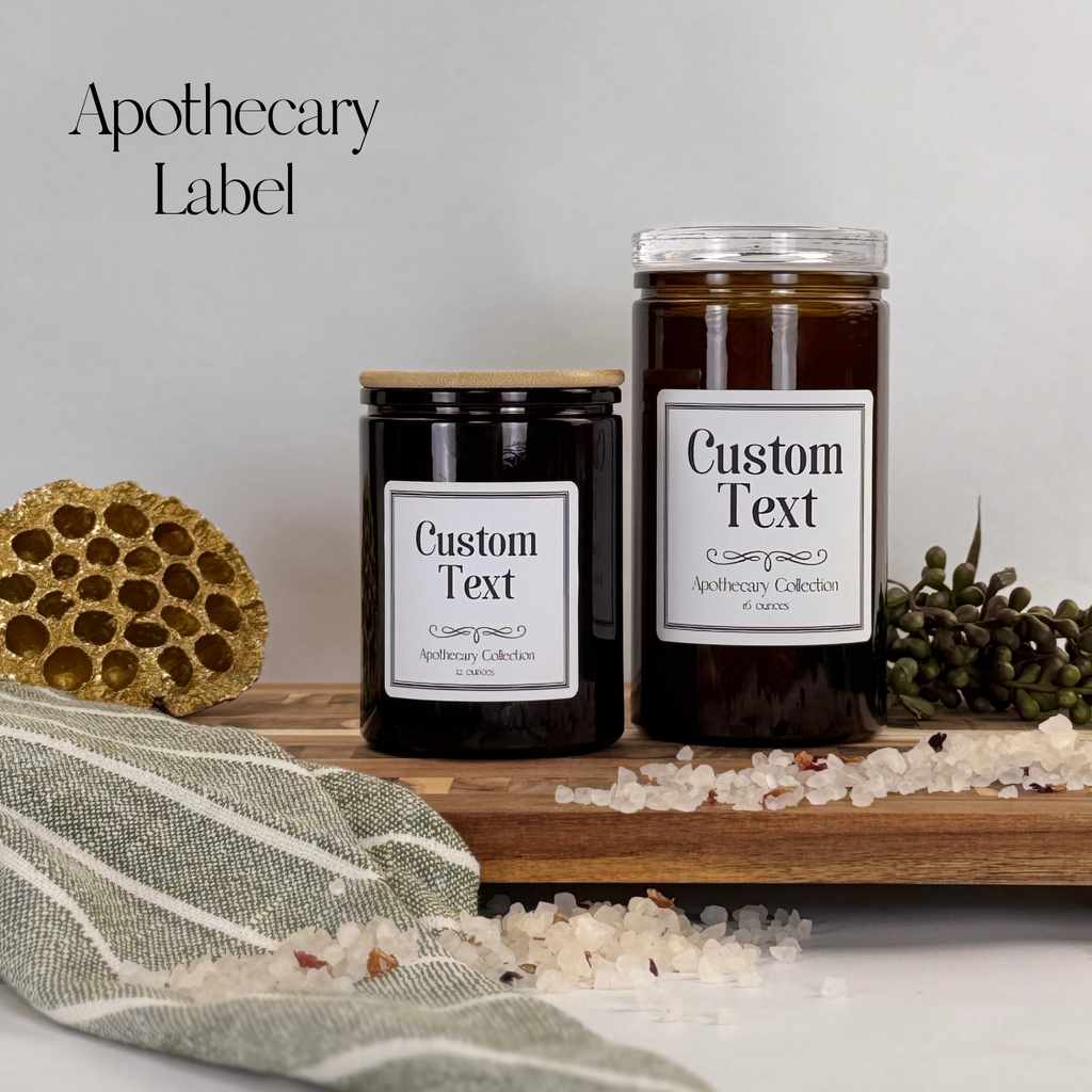 Amber Calypso Glass Storage Jars - Custom Label product detail