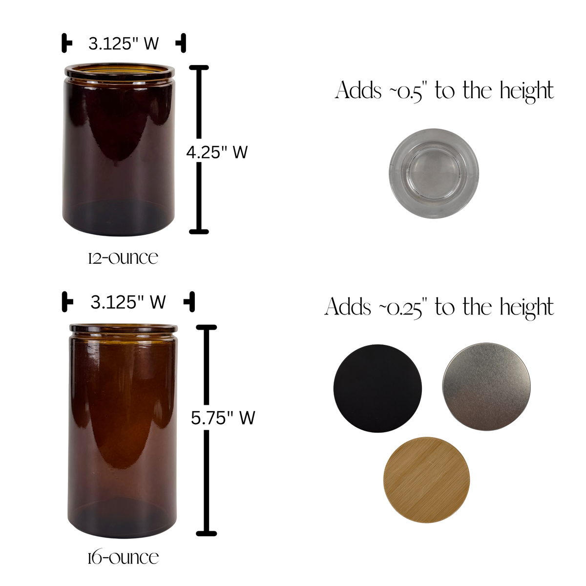 Amber Calypso Glass Storage Jars - Custom Label product detail