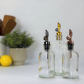 Clear Apothecary Glass Bottle showing pour spout option