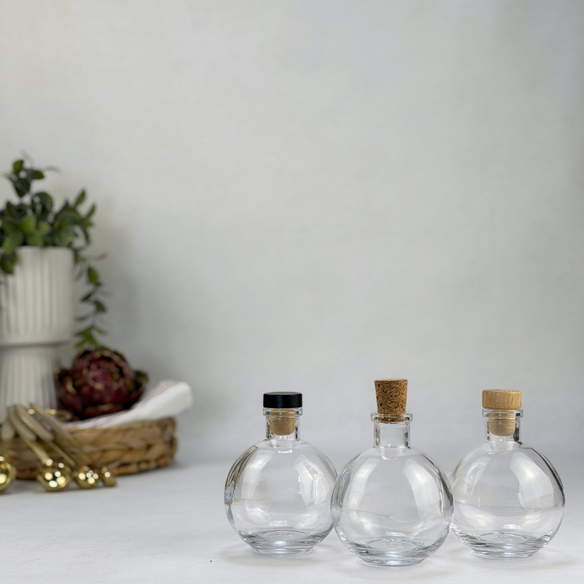 Moon Clear Apothecary Glass Bottle product detail