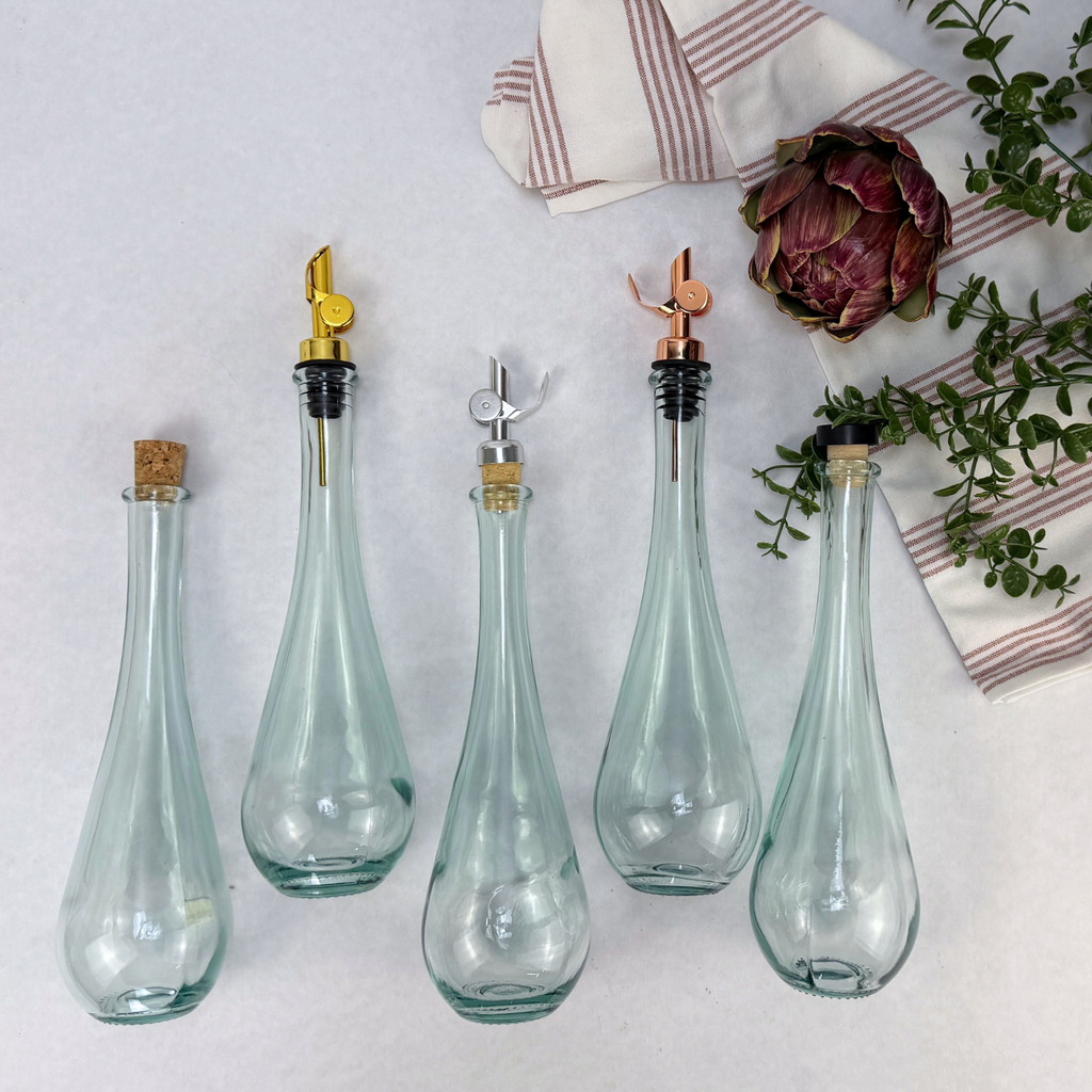 Raindrop Clear Apothecary Recycled Glass Bottle product detail