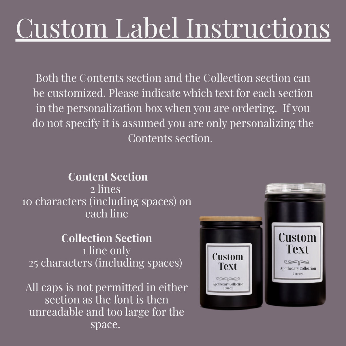 Black Matte Calypso Glass Storage Jars - Custom Label product detail