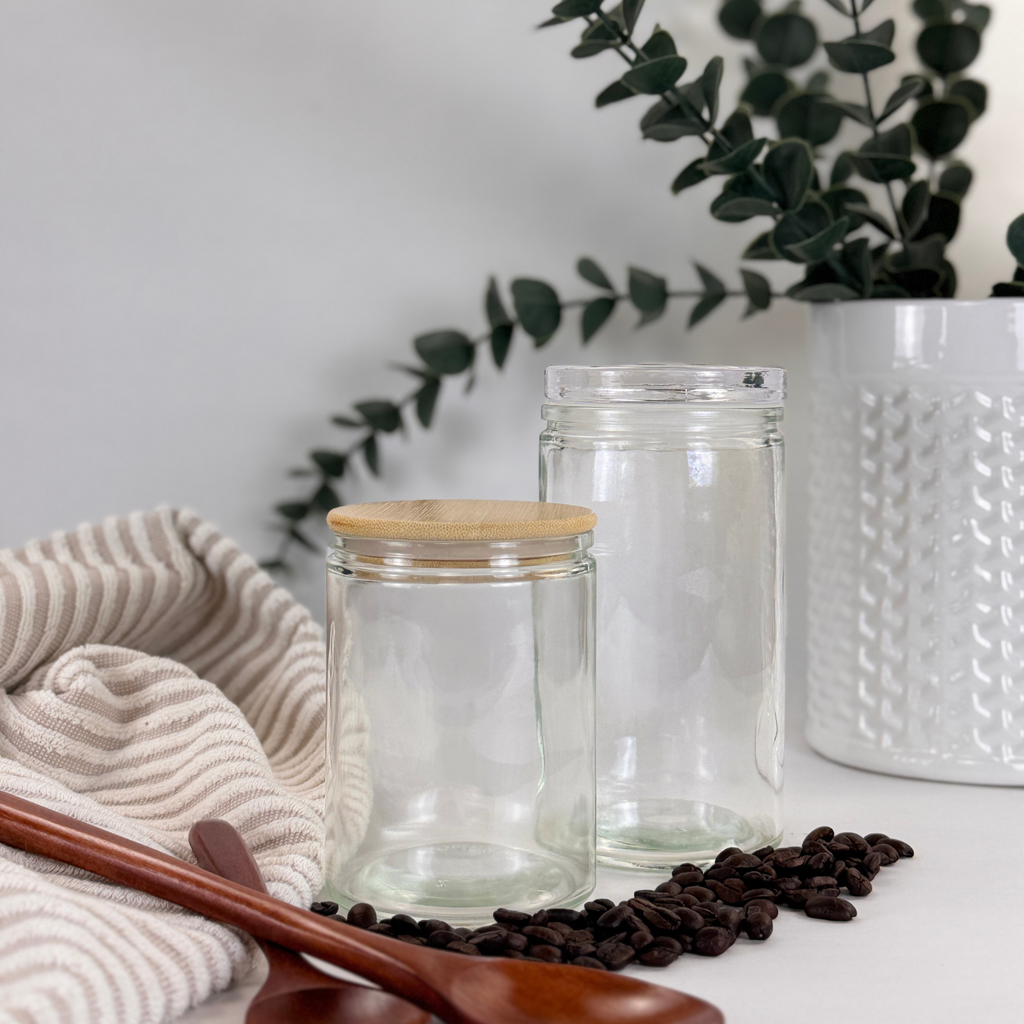 Clear Calypso Glass Storage Jars - Custom Label product detail