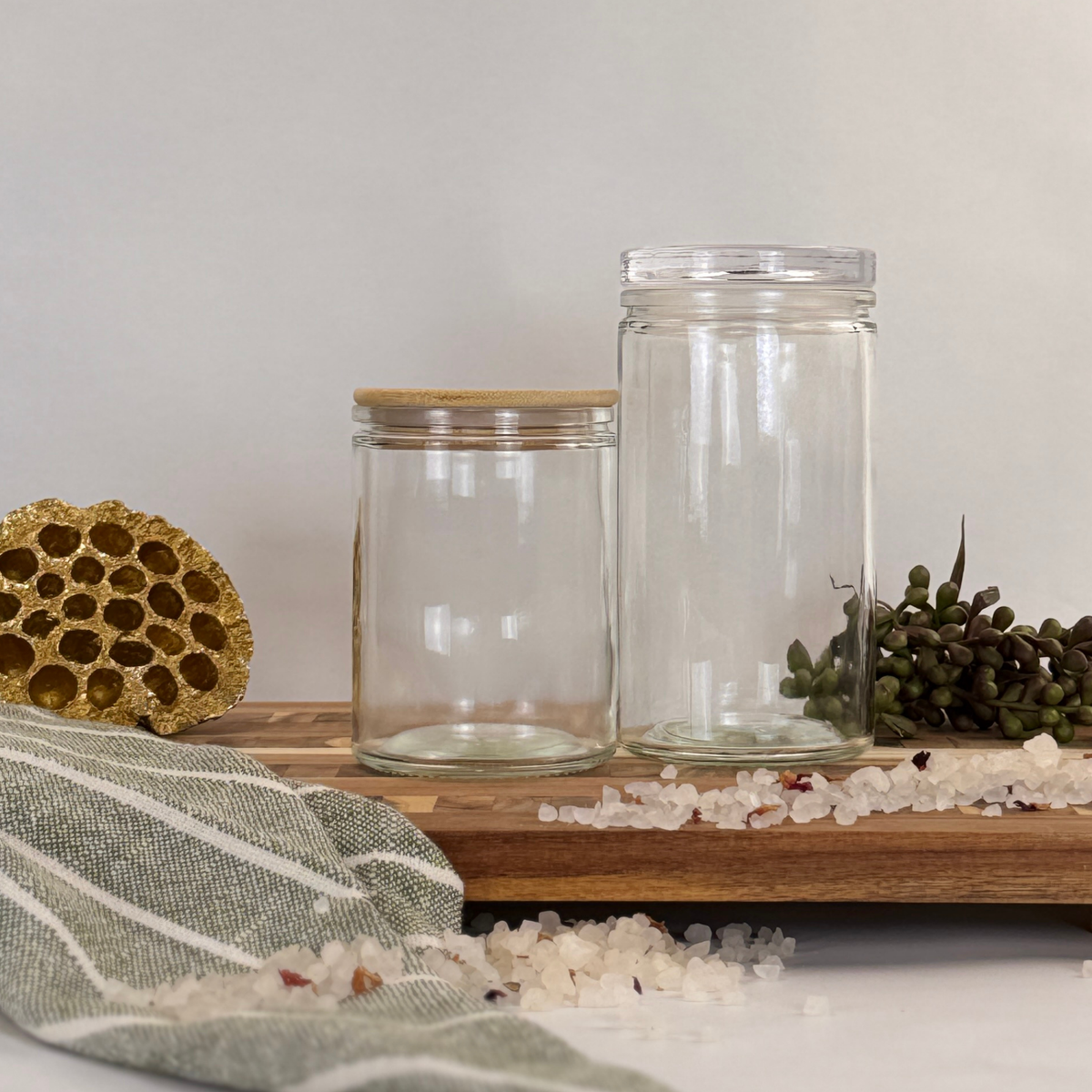 Clear Calypso Glass Storage Jars - Custom Label product detail