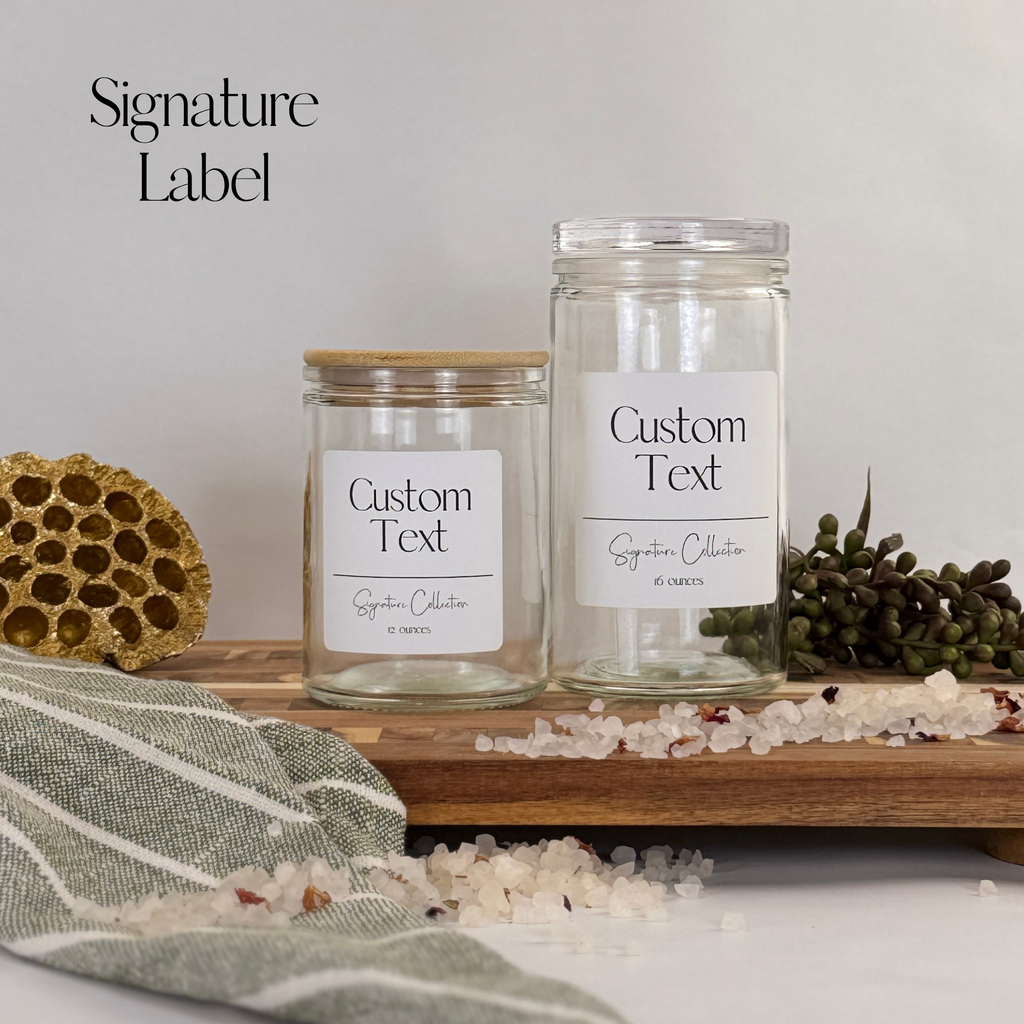 Clear Calypso Glass Storage Jars - Custom Label product detail
